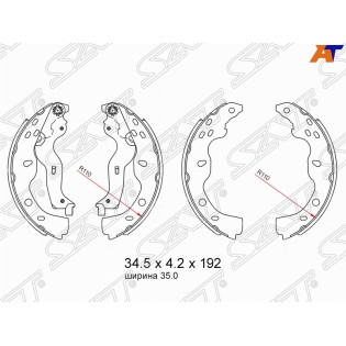 Колодки тормозные барабанные зад SUZUKI SX4 06-16/ FIAT SEDICI 06-14 SAT