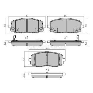 Колодки тормозные перед KIA PICANTO 04-/HYUNDAI I10 07- SAT