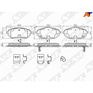 Колодки тормозные перед TOYOTA AURIS/HYBRID/COROLLA ##E18# 13- SAT