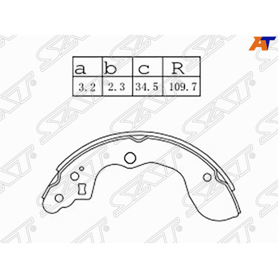 Колодки тормозные зад SUZUKI SX4 07- SAT