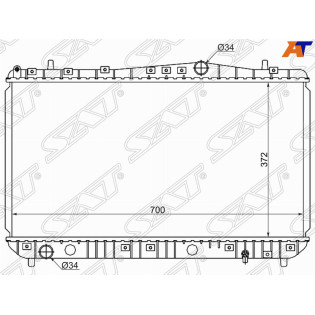 Радиатор DAEWOO NUBIRA/CHEVROLET LACETTI/SUZUKI FORENZA 1.4/1.6/1.8 03-(трубчатый) SAT