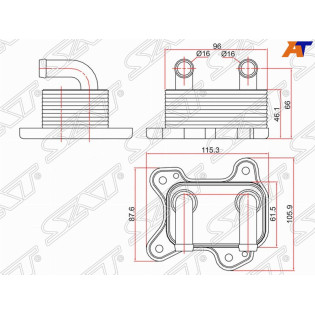 Радиатор масляный OPEL ASTRA G 00-09/CORSA C 00-07/MERIVA A 03-10 SAT